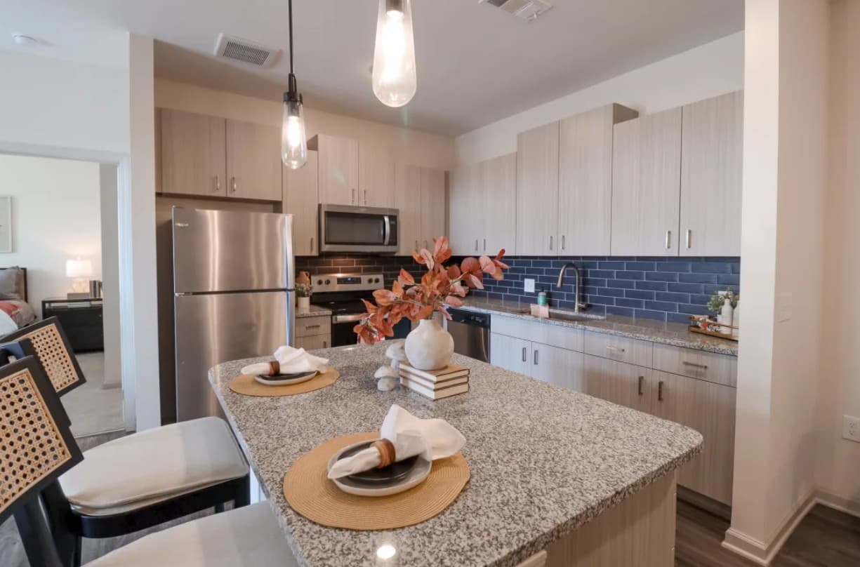 Kitchen cabinetry and material finishes