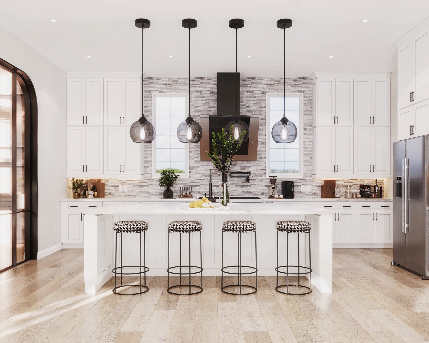 Open Concept Island Kitchen